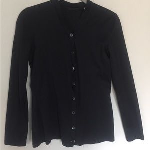 Helmut Lang Black Button-Up Cotton Top SZ S